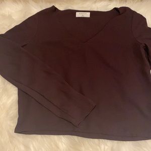 Plum colored Babaton blouse